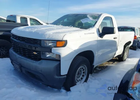 2020 Chevrolet Silverado 1500 2Wd Long Bed Wt из США, поврежденный, VIN 3GCNWAEF4LG197178